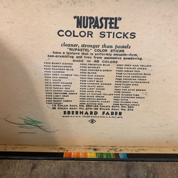 Vintage Eberhard Faber Nupastels 48 Colors & Mongol Colored Pencils 22 Colors - Picture 4 of 11